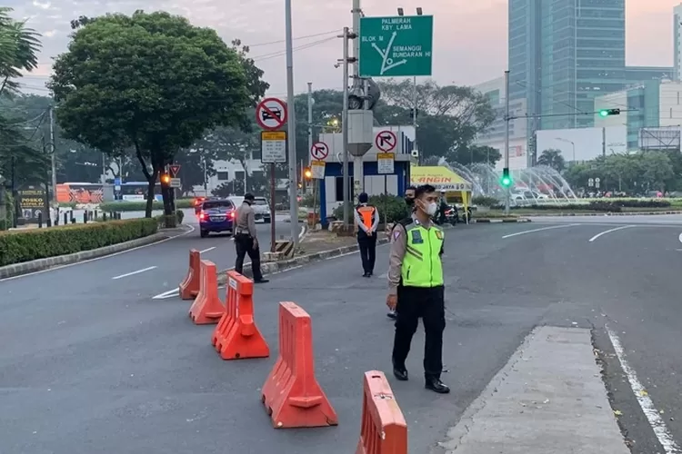 Rekayasa lalu lintas di sekitr GBK selama pertandingan Indonesia vs Argentina berlangsung. (Dok. Ist)