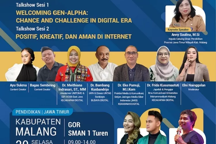 Diskusi Welcoming Gen Alpha: Chance and Challenge Ini Digital Era&rdquo; di acara Festival Makin Cakap Digital 2023 yang diselenggarakan Kementerian Komunikasi dan Informatika (Kemenkominfo) bekerja sama dengan Siberkreasi Indonesia. (istimewa )
