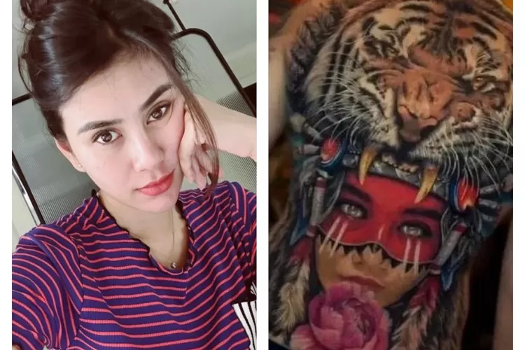 Syahnaz Sadiqah yang diduga selingkuh dengan Rendy Kjaernett, sampai dibuatkan tato.  (Kolase Foto Instagram @syahnazs dan @ladynayoan)