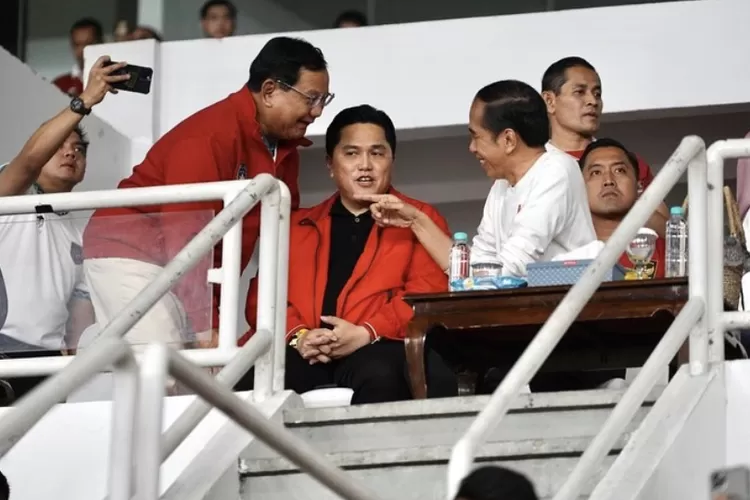Presiden Jokowi bersama Erick Thohir dan Prabowo Subianto (Instagram/@erickthohir)