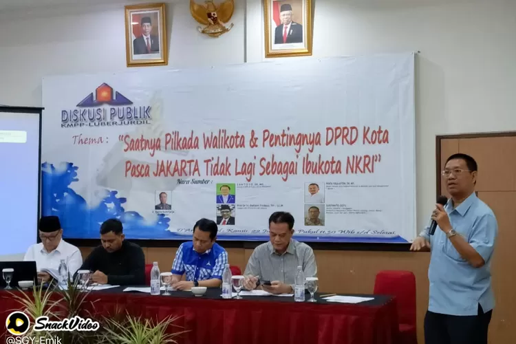 Pemprakarsa Diskusi Publik Sugiyanto menyapaikan  mendesak Wali Kota di Jakarta dipilih langsung oleh rakyat, demikian  juga DPRD Tingkat II.