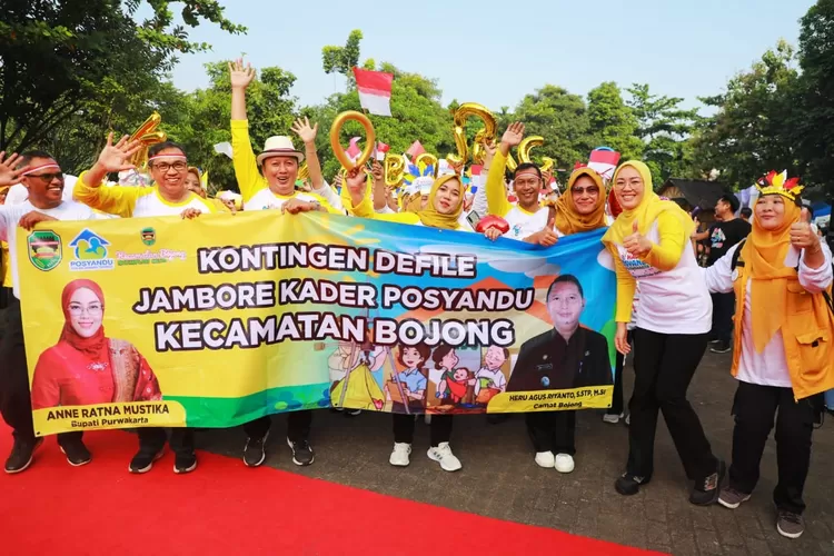 Ribuan kader posyandu di Purwakarta mengikuti Jambore kader posyandu. (Diskominfo Purwakarta)