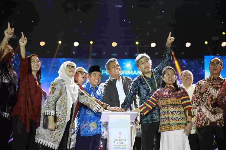 Perayaan HUT ke 496 Kota Jakarta di PRJ, Rabu (20/2023).