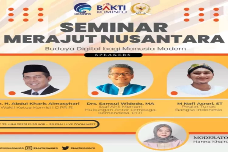 Seminar online &ldquo;Budaya Digital bagi Manusia Modern (istimewa )