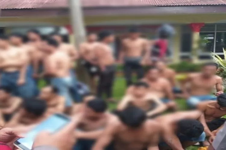 Puluhan anggota OKP diamankan Polres Binjai saat kedua kubu OKP terlibat bentrok (Realitasonline.id/MA)