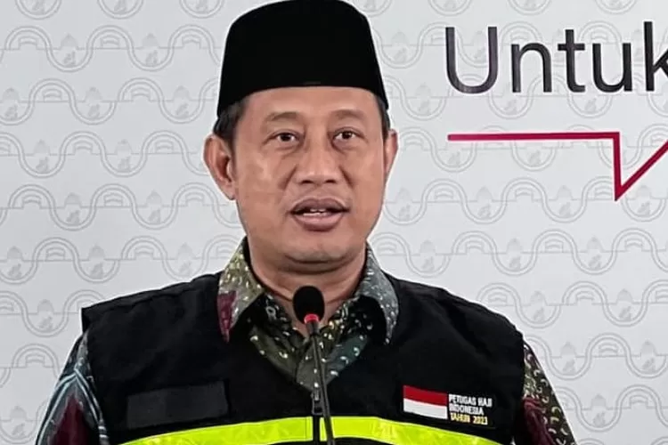 Juru Bicara PPIH Pusat Akmad Fauzan menyampaikan update jumlah  jemaah haji 2023 yang meninggal (kemenag.go.id)