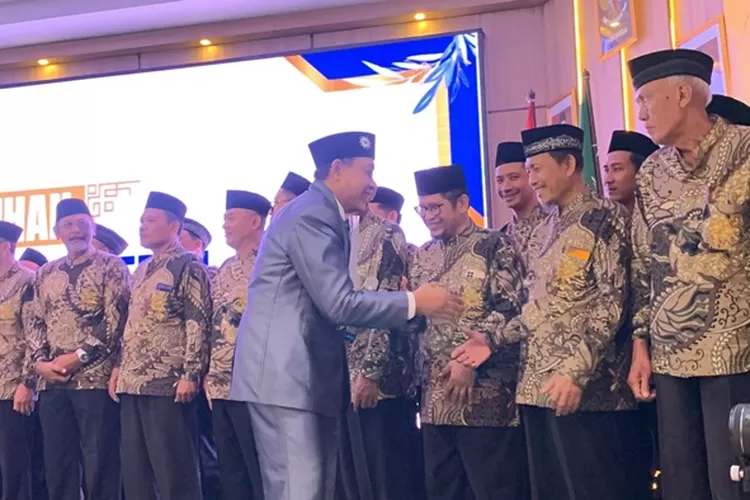 Pengukuhan Pimpinan Daerah Muhammadiyah Kabupaten Kendal di auditorium RSI Muhammadiyah Weleri Kendal, Sabtu 24 juni 2023.  (edi prayitno/kontributor kendal)