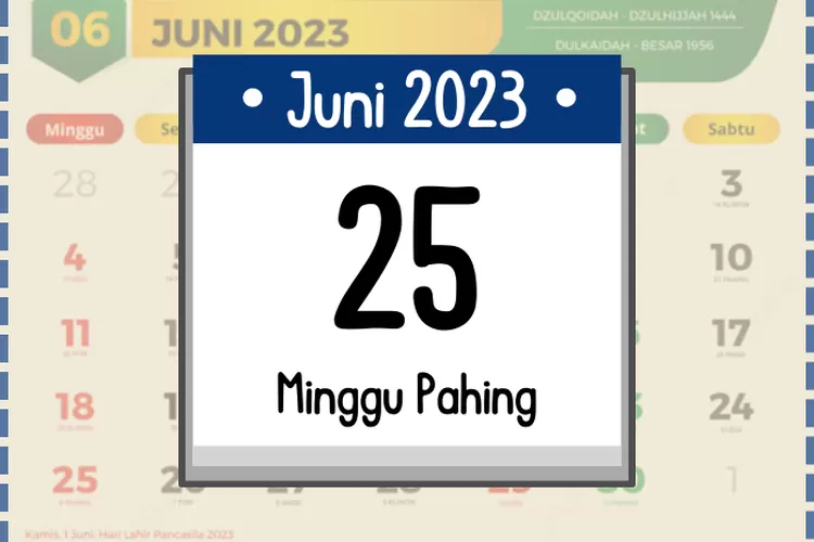 Kalender Jawa Hari Ini Minggu 25 Juni 2023 Lengkap