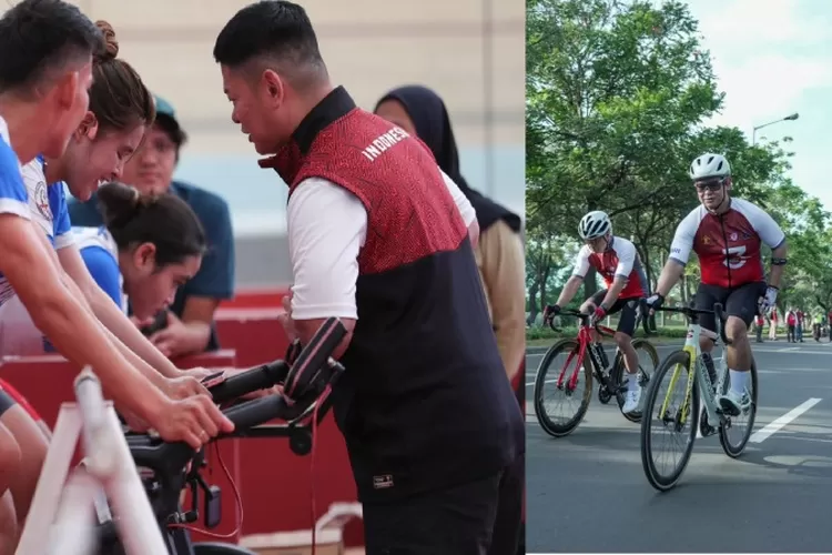 Ketua KOI/Presiden NOC Indonesia Raja Sapta Oktohari dalam aktivitas olahraga balap sepeda (NOC Indonesia)