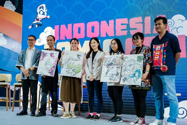 Wamenparekraf Angela saat hadir di Indonesia Comic Con (ICC) Asia 2023 di Jakarta Convention Center (JCC), Senayan, Jakarta, Minggu (25/6/2023). (Foto: Kemenparekraf.go.id)