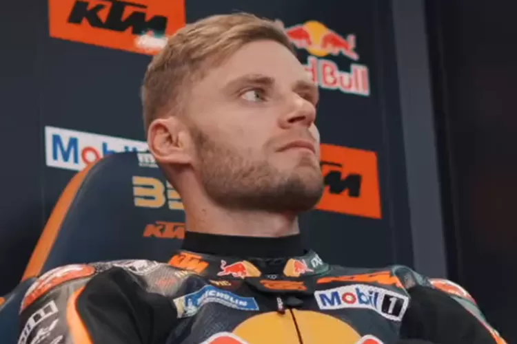 Brad Binder dalam balapan MotoGP Belanda