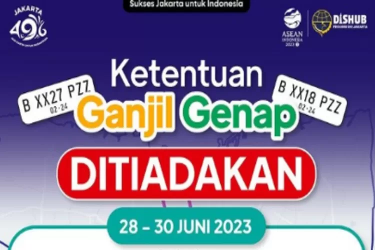 Catat Tanggalnya! Ganjil Genap di Jakarta Ditiadakan Selama Hari Libur Idul Adha 28 Juni Sampai 2 Juli 2023/Twitter @TMCPoldaMetro