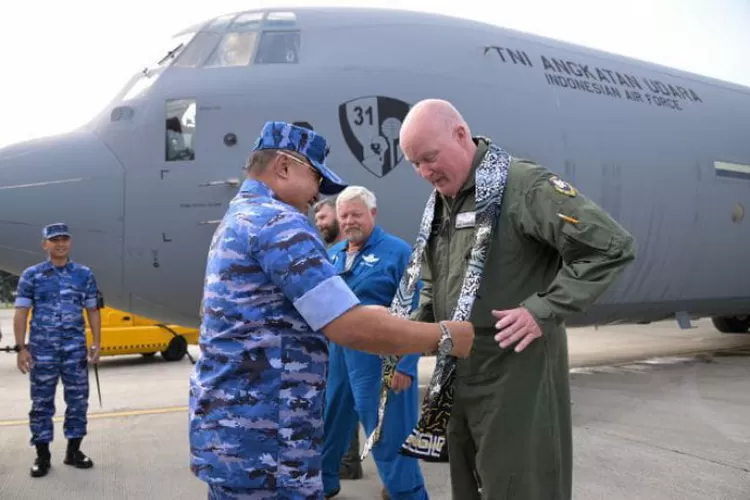Pesawat C-130J Super Hercules TNI AU yang kedua telah hadir di Tanah Air. Foto: Humas Kemhan