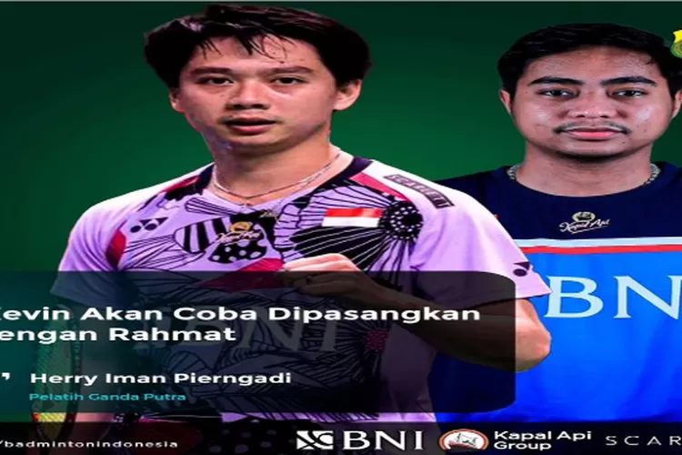 Potret Kevin Sanjaya Sukamuljo dan Rahmat Hidayat (Facebook Badminton Indonesia)