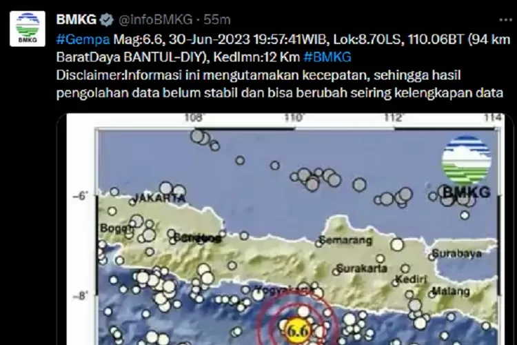 Bantul Gempa Magnitudo Getaran Terasa Dari Jawa Tengah Hingga Jawa Timur Bmkg Waspada