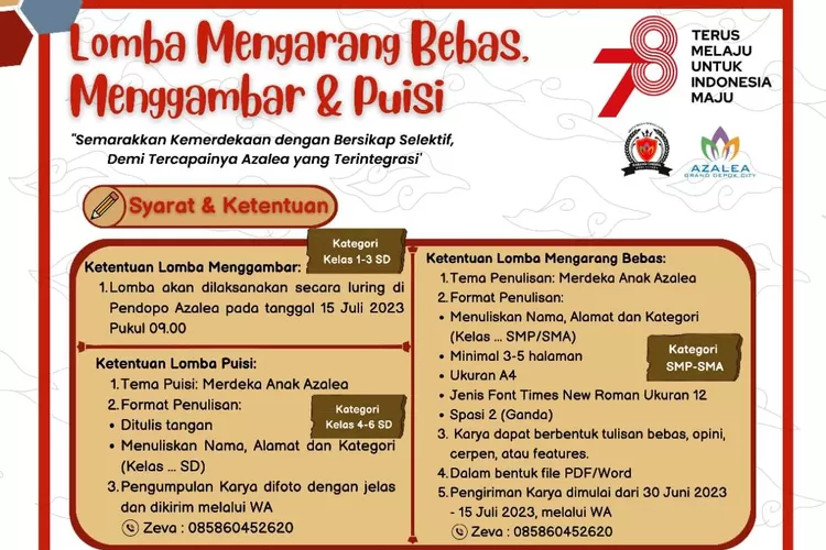 Cluster Azalea GDC Depok Gelar Lomba Menulis Puisi, Mengarang Dan ...