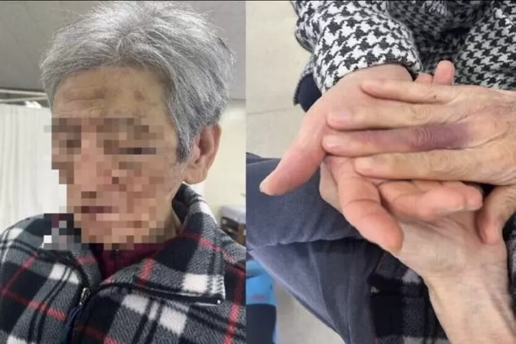 Kakek Song (85) yang menjadi korban bullying di panti jompo.  (Twitter @tang__kara)