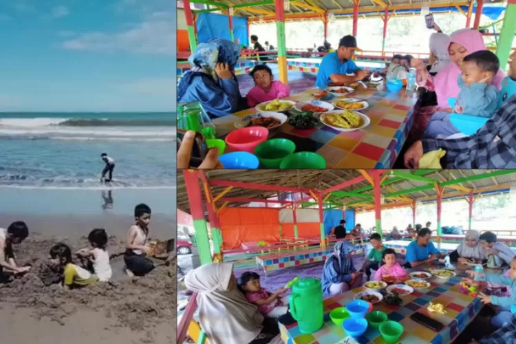 Liburan Keluarga di Pantai Tiram Pariaman Sumbar Sembari Nikmati Makan Kepala Ikan di Warung Lesehan&nbsp; (Harian Haluan)