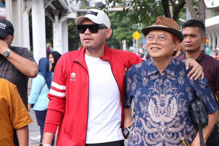 Ketua Umum HMS Center Hardjuno Wiwoho di sela acara Pentas Live Music Car Free Day di Jakarta, Minggu (2/7/2023).