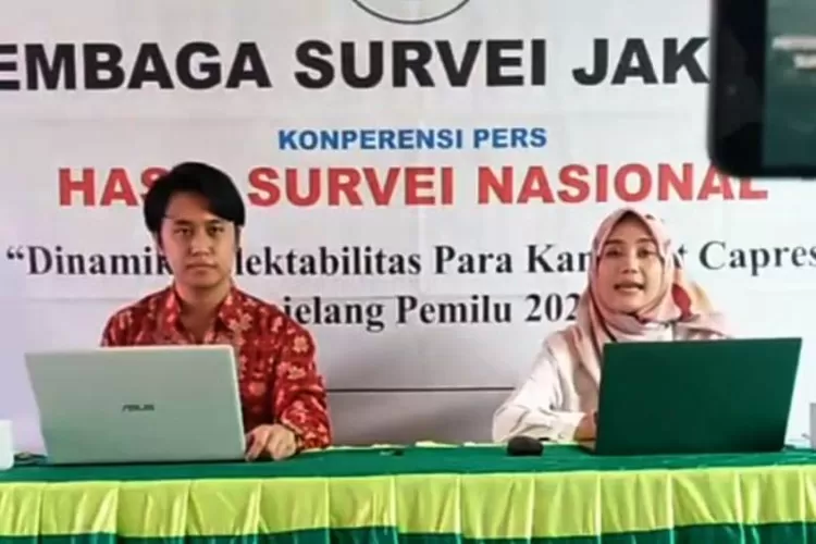 Tangkapan layar - Direktur Riset LSJ Fetra Ardianto saat memaparkan hasil survei bertajuk &ldquo;Dinamika Elektabilitas dan Arah Dukungan Kalangan ASN dan Emak-Emak Jelang Pemilihan Presiden 2024&rdquo;, sebagaimana dipantau melalui kanal YouTube ASOPI TV, di Jakarta, Senin (3/7/2023).  (ANTARA/Tri Meilani Ameliya)