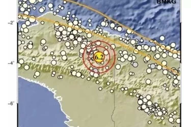 Gempa Bumi Magnitudo 6,2 Guncang Papua Barat, Ini Titik Lokasinya
