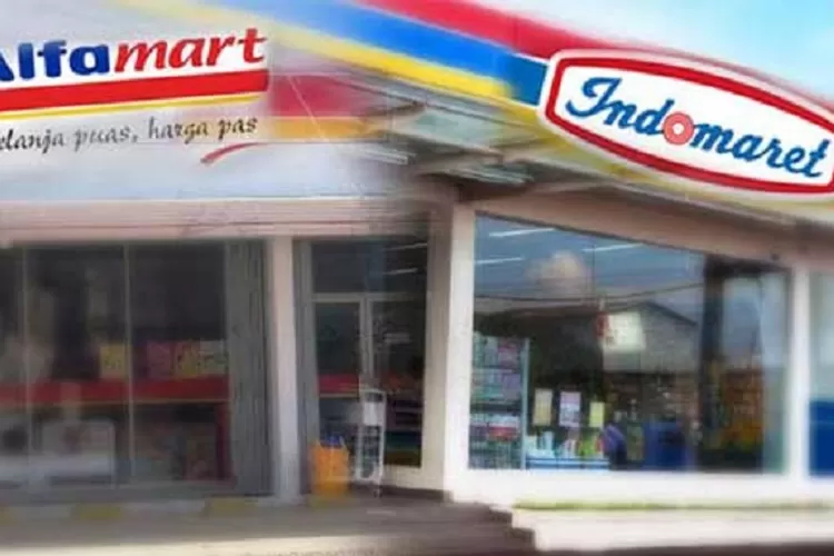 Ilustrasi Alfamart dan Indomaret. Keberadaan minimarket waralaba itu dilarang di Padang, Sumatera Barat (Ist)