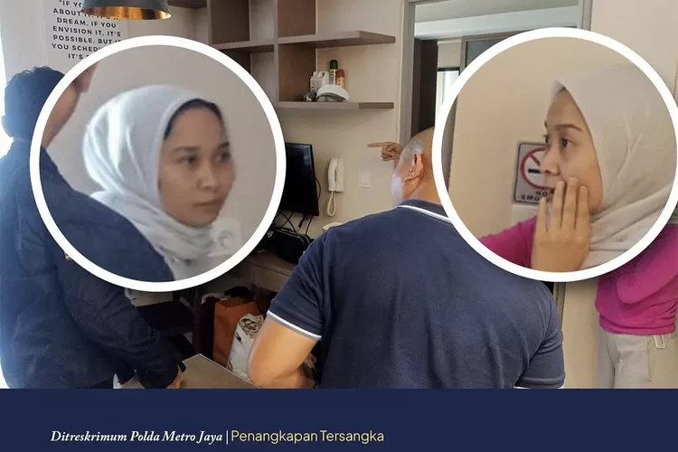 Rihana dan Rihani berhasil ditangkap polisi di sebuah apartemen di kawasan Serpong, Tangerang Selatan.  (Instagram @ditreskrimum_pmj)