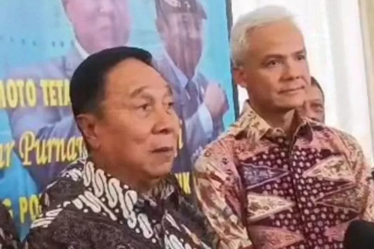 Ganjar Pranowo didampingi Ketua PP Polri Bambang Hendarso Danuri menghadiri undangan HUT PP Polri di Gedung Tri Brata Jaksel  (istimewa )