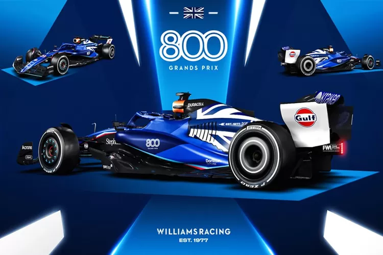 Sambut Balapan ke-800, Inilah Dia Livery Spesial Tim Williams untuk F1 GP Inggris (Williams Racing)