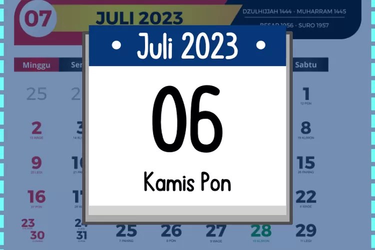 Kalender Jawa Hari ini Kamis 6 Juli 2023 Lengkap!
