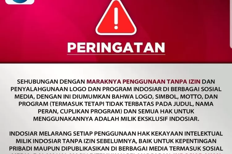 Indosiar Ambil Langkah Tegas Terkait Parodi Yang Comot Logonya. (Sumber: Instagram Indosiar)