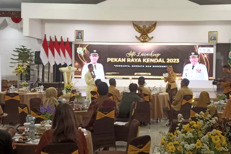 Soft Launching Pekan Raya Kendal 2023 di pendopo Bahurekso Kendal Kamis 6 Juli 2023.  (Edi Prayitno/ kontributor Kendal)