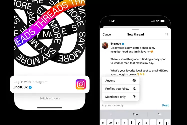 aplikasi Threads menjadi pesaing Twitter yang kini telah resmi diluncurkan (istimewa )