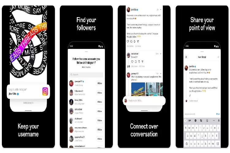 Mark Zuckerberg meluncurkan aplikasi Threads saingan Twitter milik Elon Musk (Tangkapan layar Google Play Threads Dicintai.com)