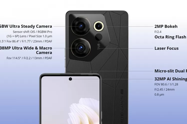 Spesifikasi dan Harga Tecno Camon 20 Premier, Bawa Fitur Kamera ala iPhone 14 (Tecno)