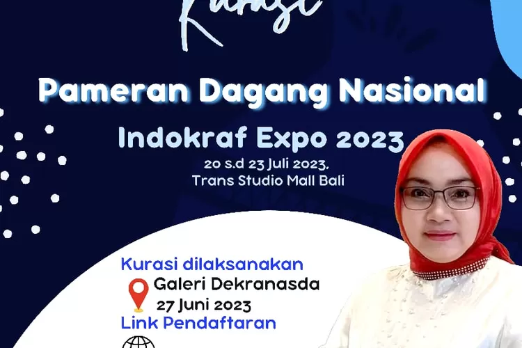 Flyer Pameran Dagang Nasional Indokraf Expo 2023. (Pemkot Bekasi)