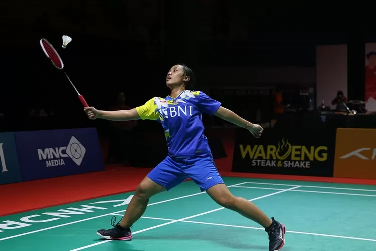 Mutiara sukses mengubah kedudukan 1 - 1 melawan Jepang di final Badminton Asia Junior Championships 2023.