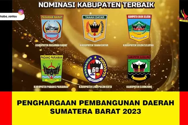 Deretan Kabupaten dan Kota Terbaik di Sumatera Barat Peraih Penghargaan PPD 2023, City of Randang Is The Best!