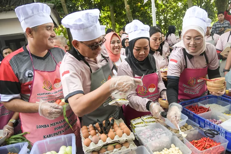 Lomba masak pada Hari Bhakti Adhyaksa di Kabupaten Purwakarta. (Diskominfo Purwakarta)