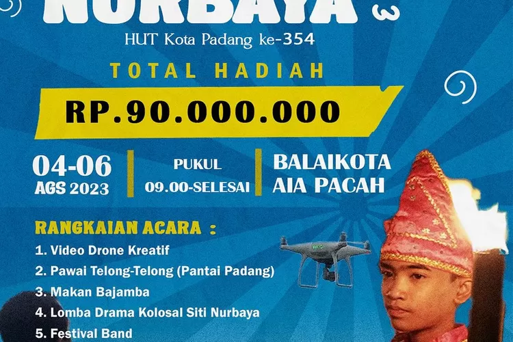 Ayo Meriahkan HUT Kota Padang Ke-354, Ikuti Festival Siti Nurbaya 2023 (Instagram @pariwisata.padang)