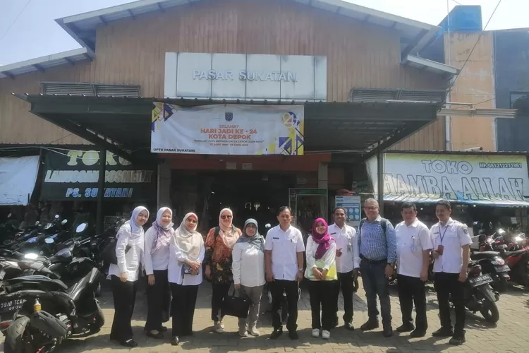 Pasar Sukatani menjalani test dari Badan Standarisasi Indonesia (BSN) tahun 2023.