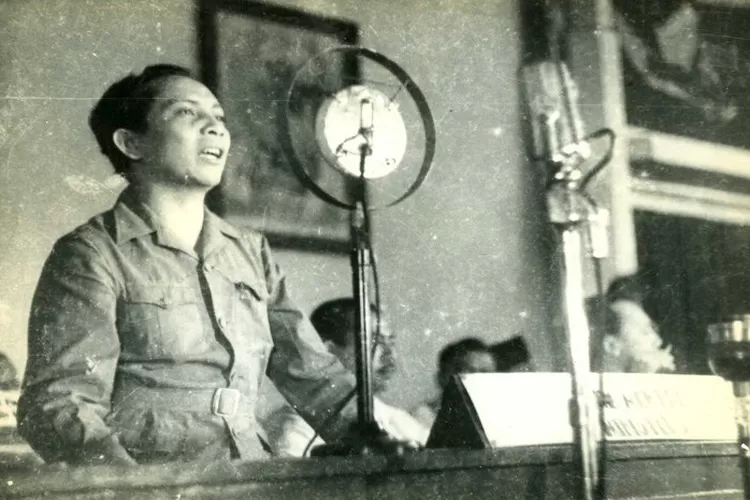 Sosok Sutan Sjahrir di sidang pleno 1947. (dok. Arsip Nasional)