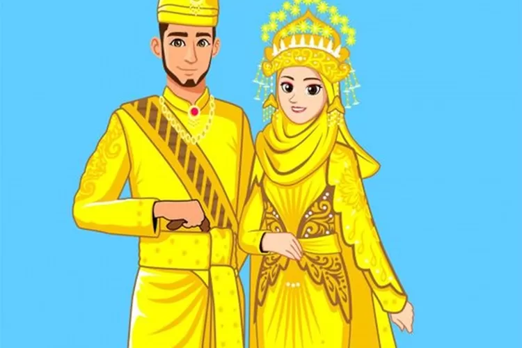 ilustrasi Suku Melayu Deli di Sumatera Utara  ( id.pinterest.com)