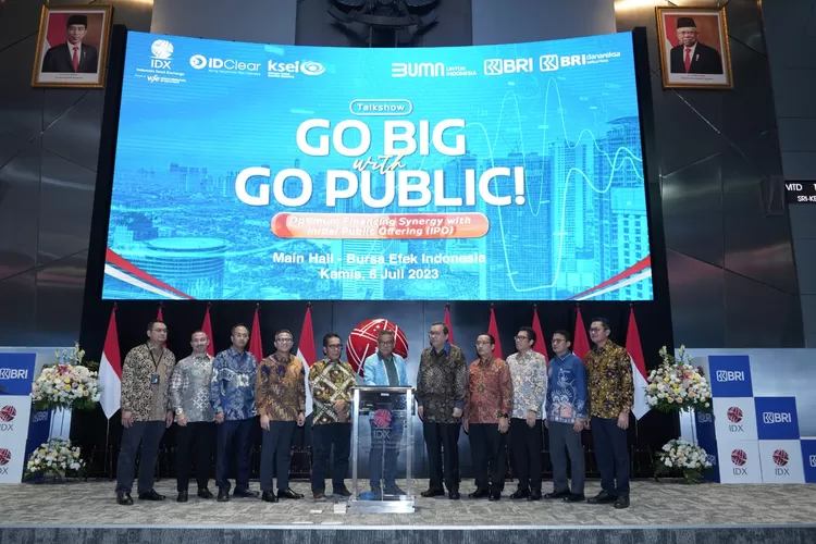 Seminar terbuka&nbsp;&ldquo;Optimum Financing Synergy with Initial Public Offering (IPO)&rdquo; pada 6 Juli 2023 di Main Hall&nbsp;Bursa Efek Indonesia yang diadakan BRI dan BEI.