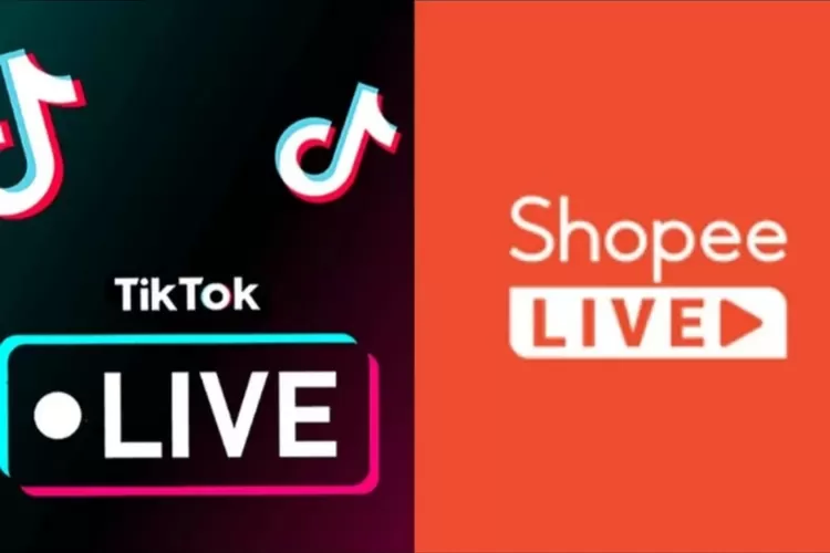 Tiktok Live dan shopee Live. (Dok: gabungan foto)