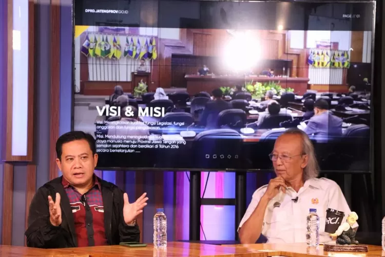 Wakil DPRD Jateng Sukirman saat menjadi pembicara dalam dialog Aspirasi Jateng yang membahas persiapan Porprov 2023. (DPRD)