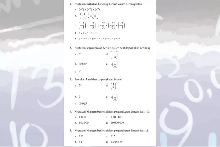 Matematika kelas 9 halaman 10 Kurikulum 2013