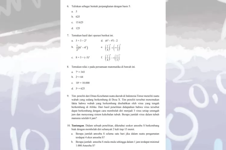 Matematika kelas 9 Semester 1 Latihan 1.1 halaman 11 Kurikulum 2013