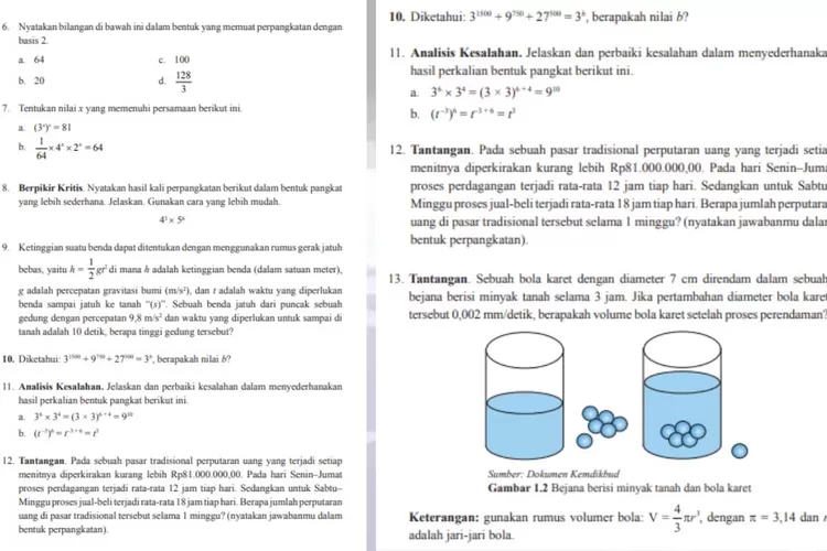 Matematika kelas 9 halaman 21 22 Latihan 1.2 Kurikulum 2013