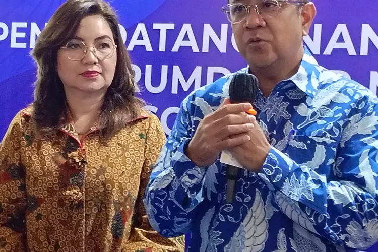 Dirut PAM Jaya Arief Nasrudin menyampaikan sambutan  penandatanganan kerja sama dengan UI terkait penelitian  ubtuk per baikan layanan air bersih di Jakarta 